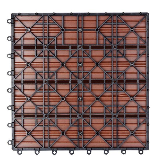 bol.com | Terrastegels, set van 22, terracotta, 30 x 30, tuintegel