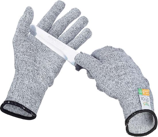 Snijwerende handshoenen – Snijbestendige handschoen - Oesterhandschoen – Slagershandschoen – Werkhandschoenen – Tuinhandschoenen - Nylon Klasse 5 EN388 – Maat M