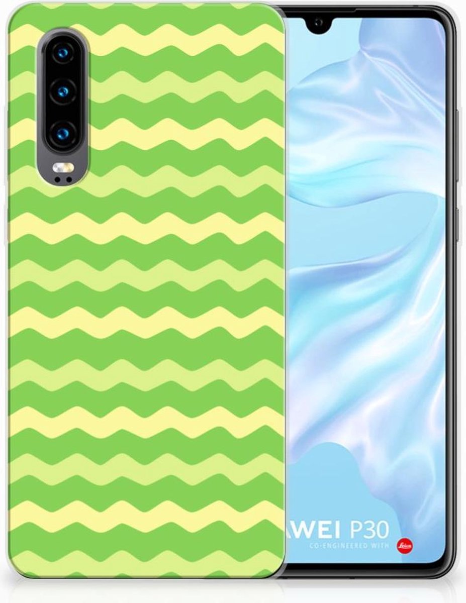 Huawei P30 TPU bumper Waves Green