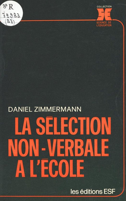 La sélection non-verbale à l'école - cover