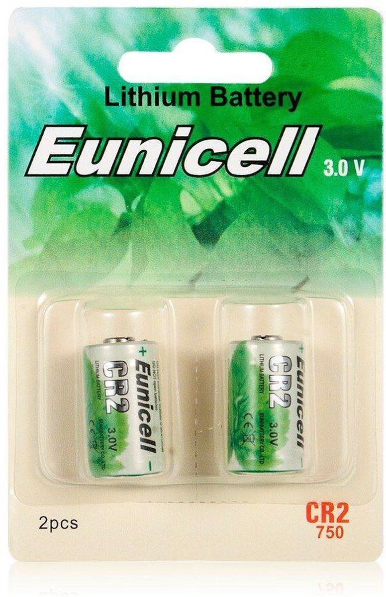 Eunicell 2x CR2 - 3.0V Lithium - 750mAh - Batterijen