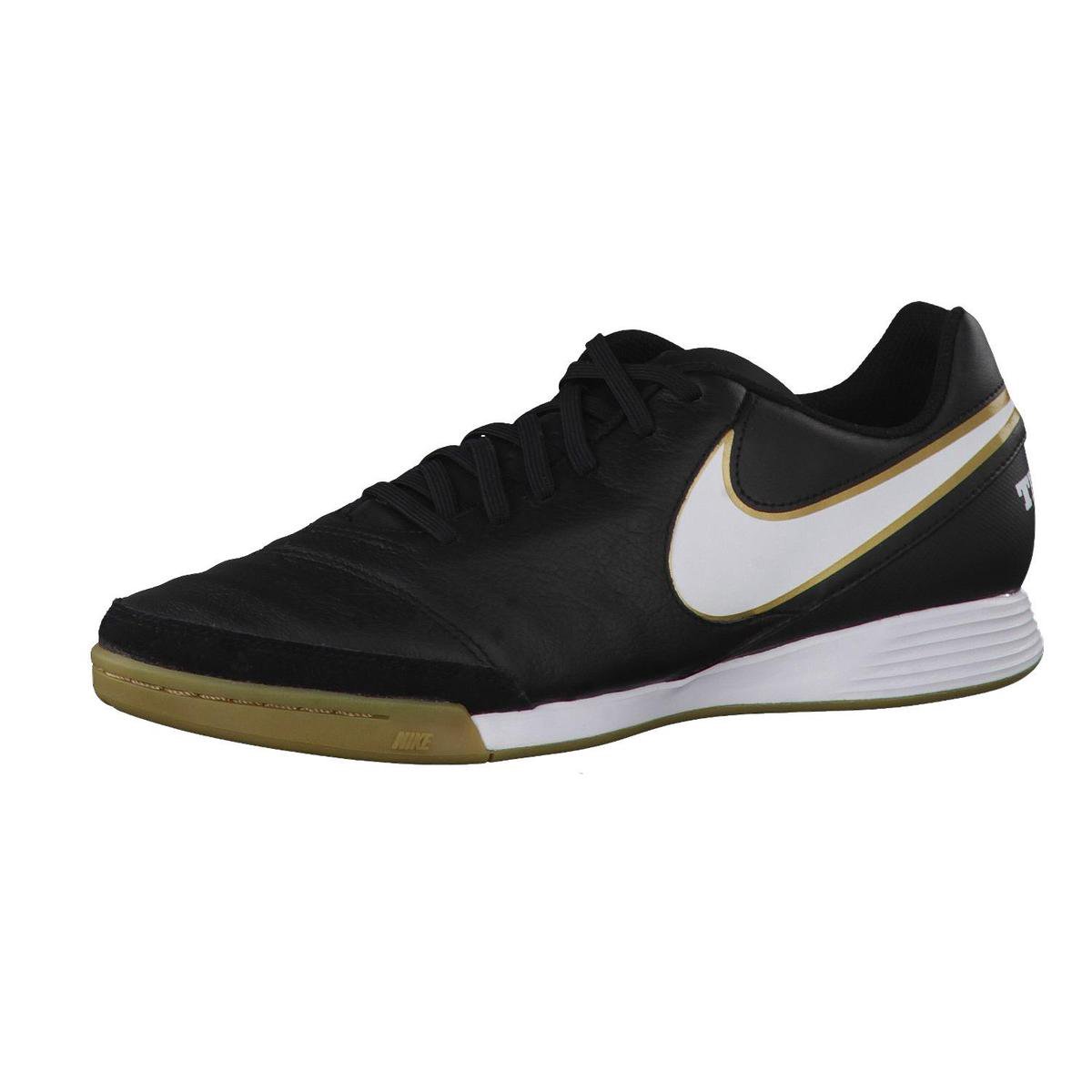 Nike TiempoX Genio II Leather IC Voetbalschoenen - Maat 40 - Mannen -  zwart/wit/goud | bol.com