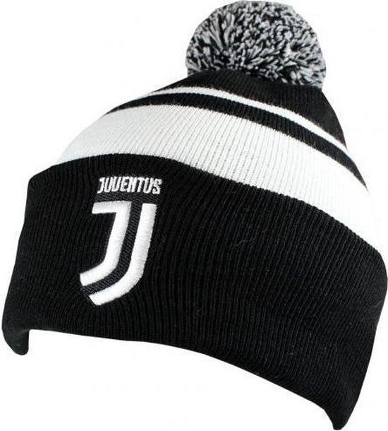 Juventus Muts Pompon Volwassenen Zwart/Wit Logo