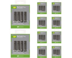 40 Stuks (10 Blisters) - GP R03/AAA ReCyko+ Pro Professional 800mAh oplaadbaar