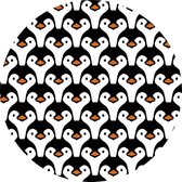 Mat, Vloermat, Vloerkleed, Tapijt, Kind - Kinderkamer Pinguin - Rond - Wasbaar - Antislip -150 x 150 cm