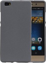 Grijs Zand TPU back case cover hoesje voor Huawei P8 Lite