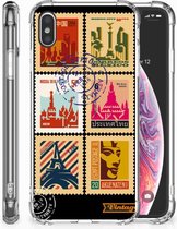 Geschikt voor iPhone Xs Max TPU-siliconen Hoesje Postzegels