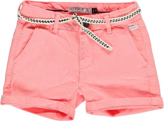 Retour Jeans Meisjes korte broek - Neon pink - Maat 122 | bol.com