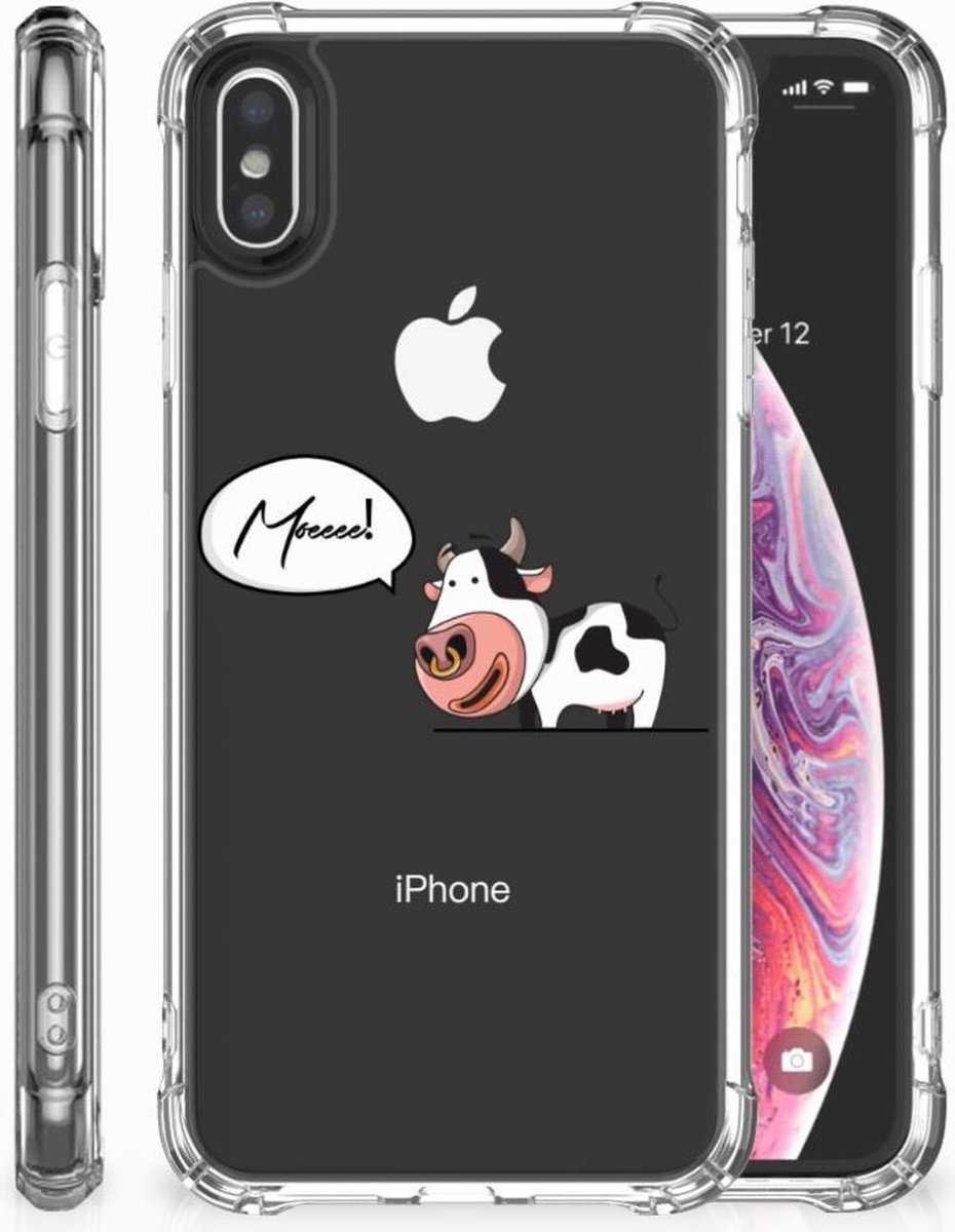Apple iPhone Xs Max Stevig Bumper Hoesje Cheeky Cow