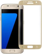 Screenprotector geschikt voor Samsung Galaxy S7 Tempered Glass Glazen Screen Protector - Volledig Beeld Dekkend - Transparant Goud van iCall