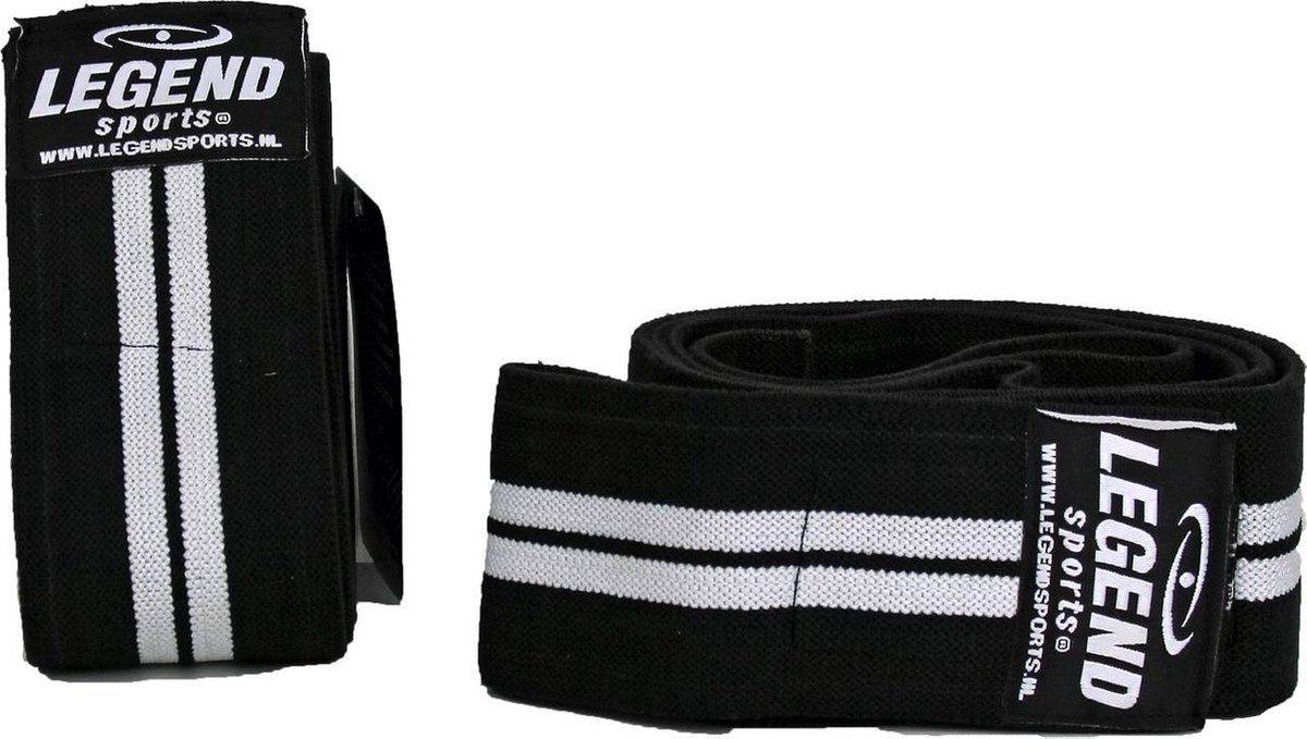 Legend Sports Kniebandages Unisex 180 Cm Zwart - 2 Stuks