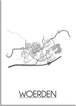 DesignClaud Woerden Plattegrond poster A4 poster (21x29,7cm)