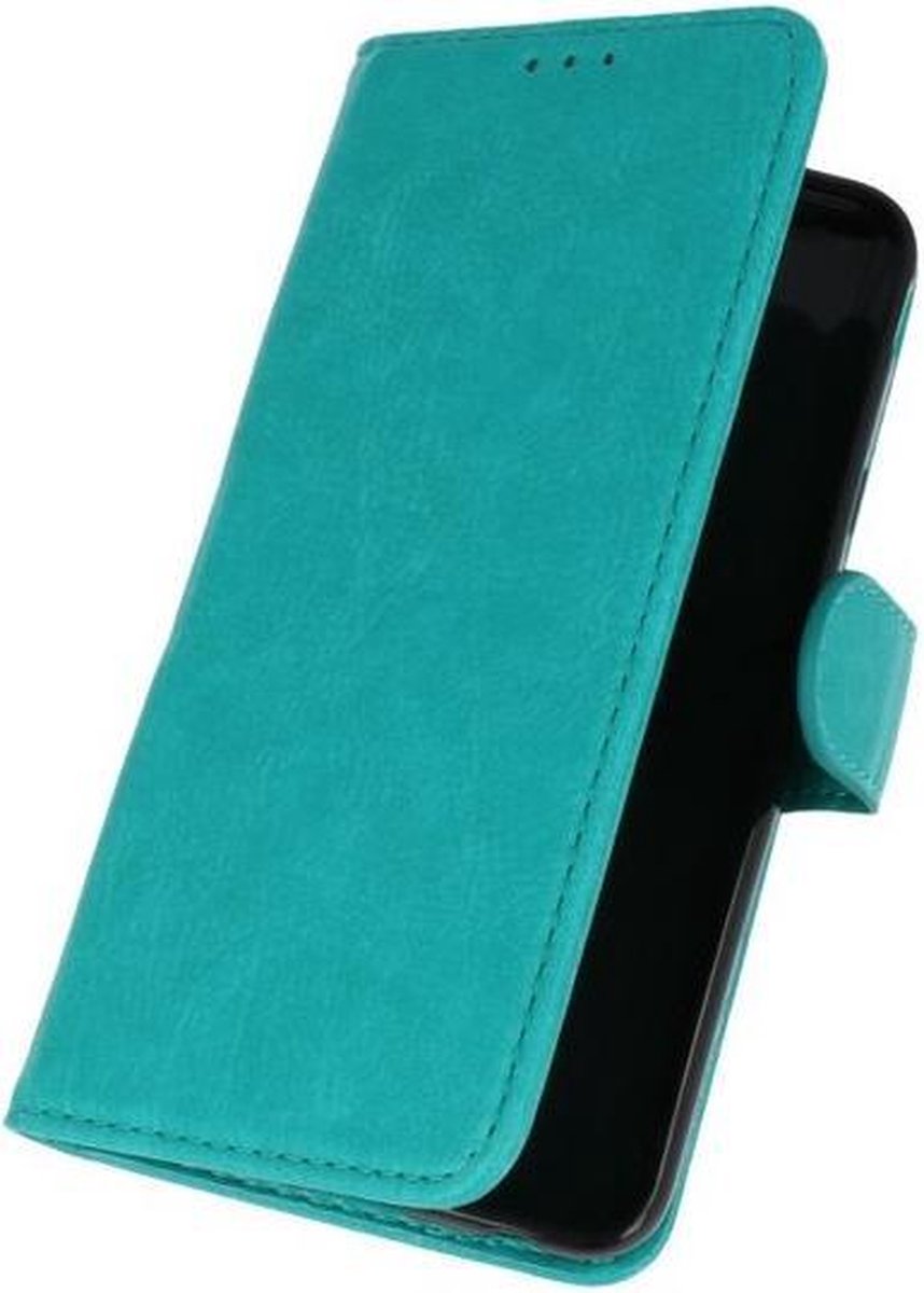 Groen booktype wallet case Hoesje voor Samsung Galaxy J7 2018