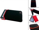 Neoprene Sleeve Geschikt voor de Point Of View Mobii Tab P1025, flexibele waterafstotende Hoes - Kleur Zwart - merk i12Cover