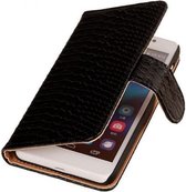 Snake Bookstyle Wallet Case Hoesje voor LG G3 Zwart