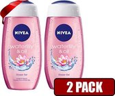 Nivea Waterlily & Oil Douchegel - 250ML - 2 Pack - Voordeelverpakking