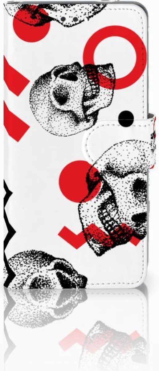 Telefoonhoesje met Naam Nokia 3.1 (2018) Skull Red