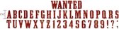Sizzlits Decorative Strip Die Wanted Alphabet by Tim Holtz