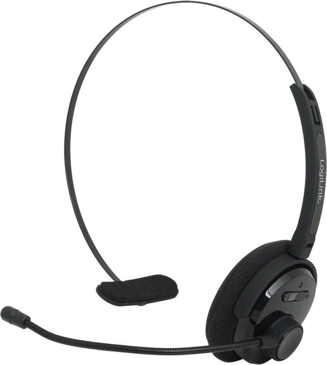 LogiLink BT0027 hoofdtelefoon/headset Draadloos Hoofdband Kantoor/callcenter Bluetooth Zwart