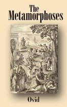 Couverture de 'The Metamorphoses' d'Ovide, une gravure montrant des figures mythologiques et un arbre.
