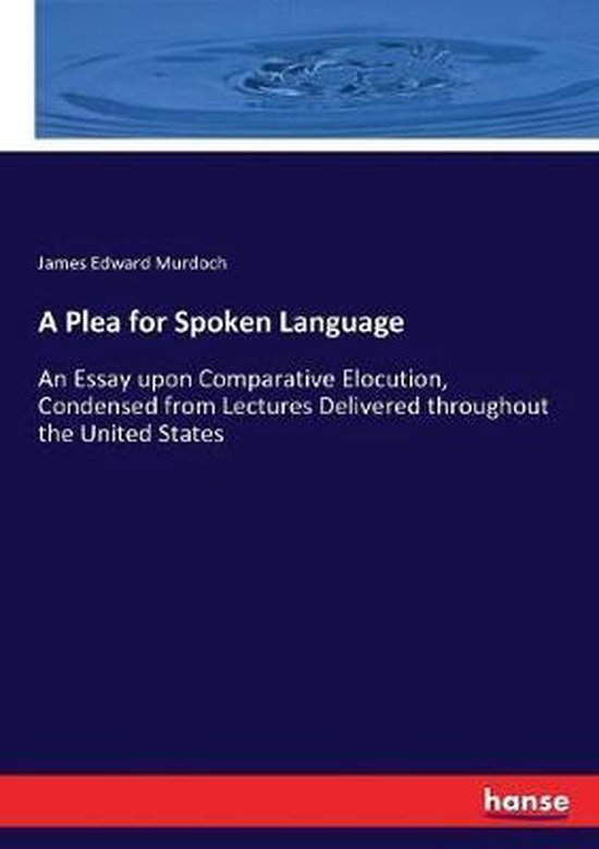 A Plea for Spoken Language - cover