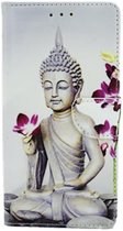 Buddha Boekmodel Hoesje Huawei P20 Lite - Wit