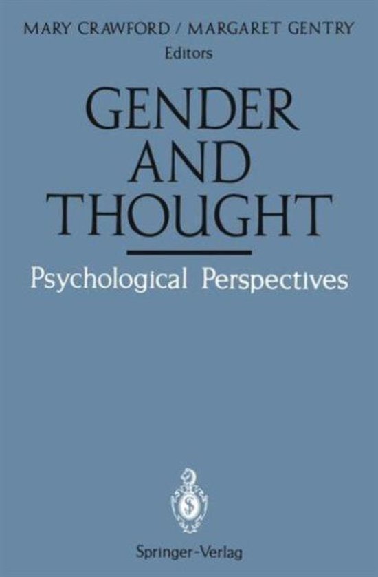 Gender and Thought: Psychological Perspectives - cover