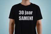 30 JAAR GETROUWD | JUBILEUM | TROUWDAG | VIERING | 50 Jaar Samen T Shirt | Kado Cadeau Tip | Voor Mannen en Vrouwen | Unisex | Maat L
