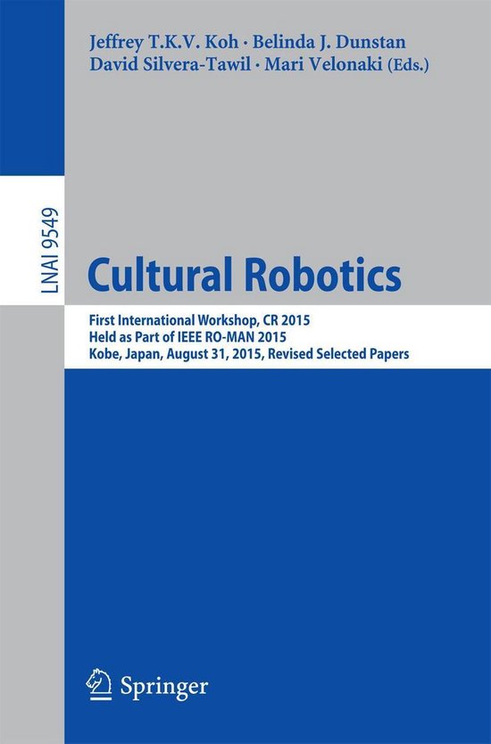 Springer Nature Proceedings Computer Science - Cultural Robo ... - cover