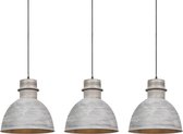 QAZQA dory - Landelijke Hanglamp - 3 lichts - H 1300 mm - Grijs -  Woonkamer | Slaapkamer | Keuken