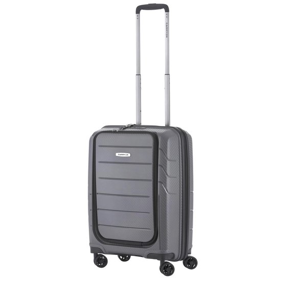 CarryOn Mobile Worker Handbagage koffer 55cm TSA | Zakelijke trolley met  laptopvak Grijs | bol.com