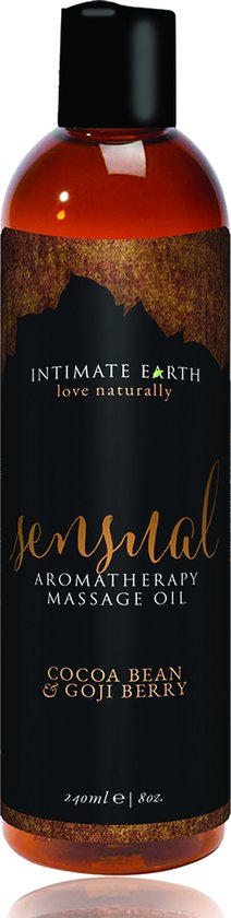 Intimate Earth Sensual - Massage Olie - Cacoa Goji Bes - 240 ml