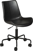 Danform Hype kantoorstoel vintage zwart PU kunstleer, zwarte poten.