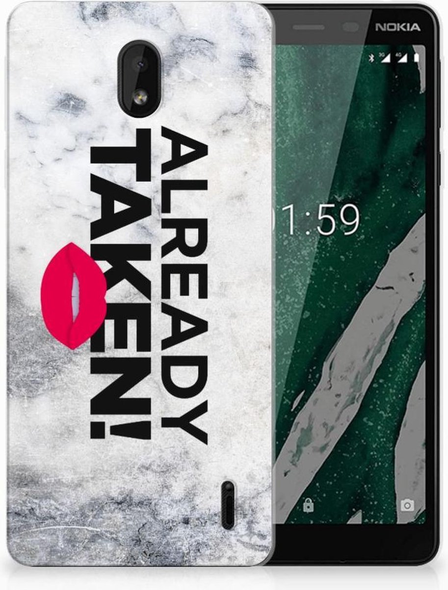 Nokia 1 Plus Siliconen hoesje met naam Already Taken White