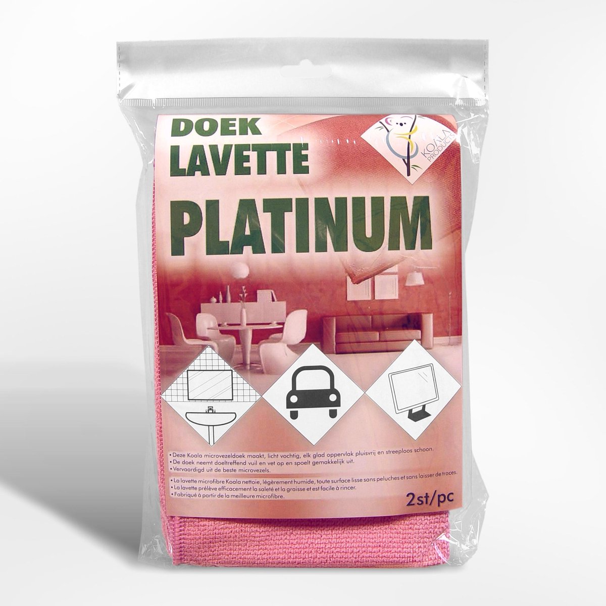Goedkoopste KOALA PLATIMUM Microvezel doek 40 x 40 cm- 4 stuks