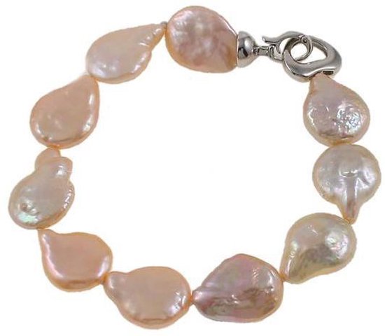 Zoetwater Parel Collier en Armband Zilveren Sluiting - Kleen Edelmetalen Zoetwater Parel Collier en Armband Zilveren Sluiting - Kleen Edelmetalen