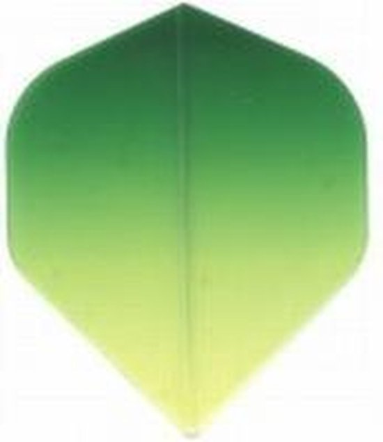 Thumbnail van een extra afbeelding van het spel 5 sets (15 stuks) Ruthless R4X Standard Darts Flight Clear Green Yellow Fade