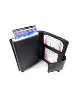 Leather Design - Billfold & cardholder- portemonnee - zwart
