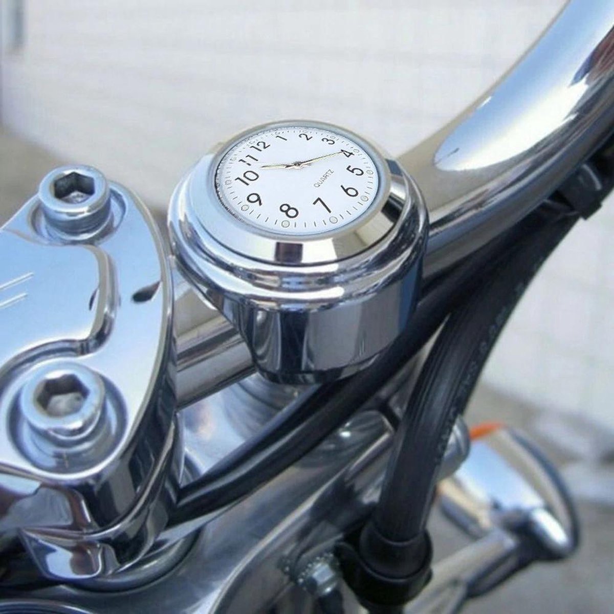 Horloge à quartz de moto imperméable à l'eau Support de moto Horloges de  guidon Universelles