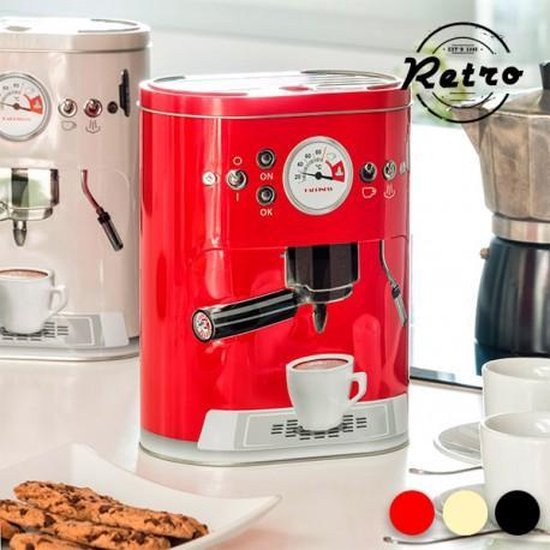 mezelf Somber toernooi Metalen Vintage Koffieblik - voor koffie of koffiepads - Beige | bol.com