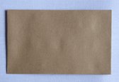 envelopje - 6,5 x 10 cm - 25 stuks - bruin kraft papier