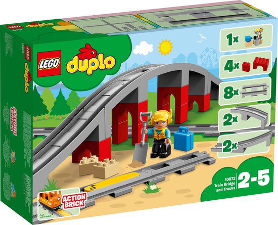Afbeelding van LEGO DUPLO Treinbrug en -rails - 10872 speelgoed