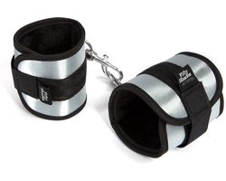 Fifty Shades Handboeien - Fluweel - Zilver/ Zwart