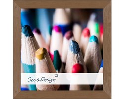 SecaDesign Nervi Fotolijst Hout - Fotomaat 40x40 cm - Taupe