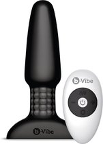 b-Vibe - Vibrerende buttplug met rotatie - Zwart/Blauw