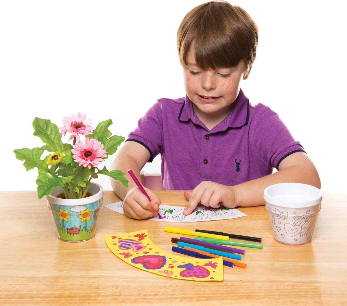 Pots De Fleurs - BAKER ROSS - FC695 - Céramique - Lot De 3 - Activités Manuelles Enfants