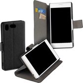 Zwart Bookstyle Y Wallet Case Hoesje voor Sony Xperia XZ1