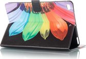 Shop4 - iPad 9.7 (2018) Hoes - Book Cover Kleurrijke Bloem Zwart