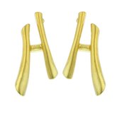 Oorknoppen dames- oorstekers mat-goud-kleur