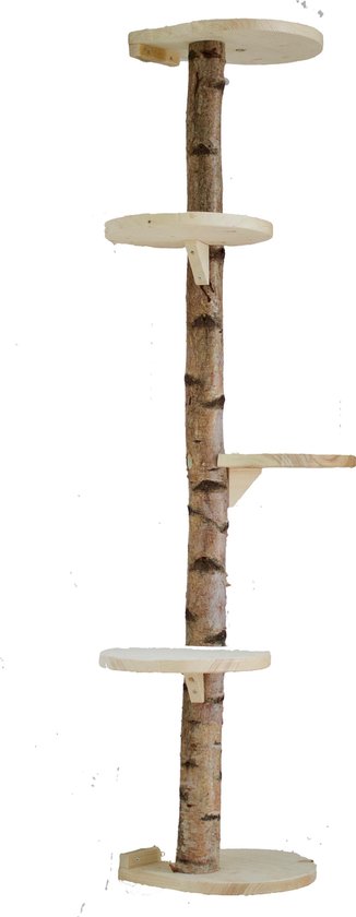 Muur krabpaal Burmees - Berk en steigerhout cm x x 38 cm | bol.com